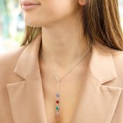 Shining Stars Infinity Birthstone Necklace [Sterling Silver]