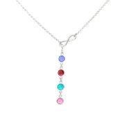 Shining Stars Infinity Birthstone Necklace [Sterling Silver]
