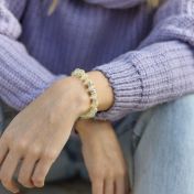 Sunflower Braillo Name Bracelet