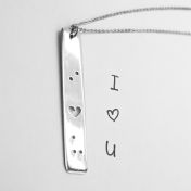 I Love You Braille Necklace - Silver Plated [Classic]