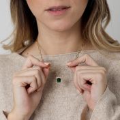 Green Halo Necklace