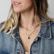 Green Halo Necklace