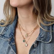 Green Halo Necklace