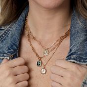 Green Halo Necklace
