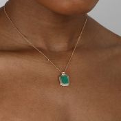 Touch of Nature Malachite Necklace [18K Gold Plated]