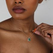 Touch of Nature Malachite Necklace [18K Gold Plated]