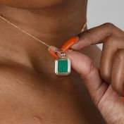 Touch of Nature Malachite Necklace [18K Gold Plated]