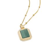 Touch of Nature Malachite Necklace [18K Gold Plated]