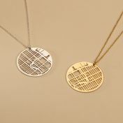 Precious Spot Map Necklace [14 Karat Gold]