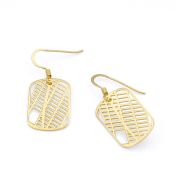 Map Tag Earrings [18K Gold Vermeil]