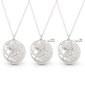 Precious Spot Map Necklace [14 Karat White Gold]
