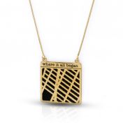 Enchanted Map Statement Silhouette Necklace [18K Gold Plated] 