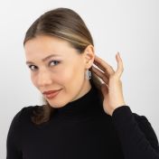 Map Tag Earrings [Sterling Silver]