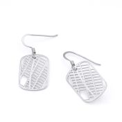 Map Tag Earrings [Sterling Silver]