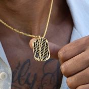 Map Tag Necklace For Men - 18K Gold Vermeil