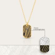 Small Map Tag Silhouette Necklace [18K Gold Plated]