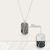 Small Map Tag Silhouette Necklace [Sterling Silver]