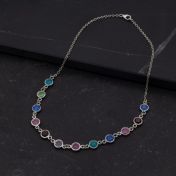 Shining Stars Birthstone Necklace - Sterling Silver