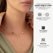 Maria Diamond Necklace with Nano Bible [18K Gold Vermeil]