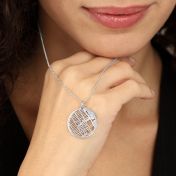 Precious Spot Map Necklace [14 Karat White Gold]