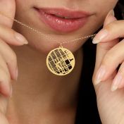 Memories Circle Map Silhouette Necklace [18K Gold Vermeil]