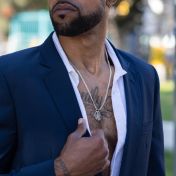 Navigator's Map Men Necklace with Cuban Chain – Sterling Silver
