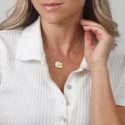 Navigator of the Heart Engraved Necklace [Sterling Silver & 14k Gold]