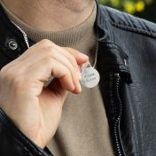 Navigator's Map Men Necklace with Cuban Chain – Sterling Silver