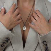 Raindrop Name Necklace [Sterling Silver]