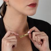 Braille Horizontal Bar Necklace