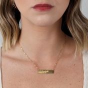 Braille Horizontal Bar Necklace