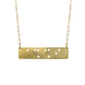 Braille Horizontal Bar Necklace