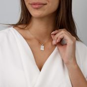 Ann Pearl Tag Necklace