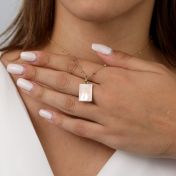 Ann Pearl Tag Necklace