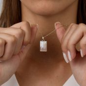 Ann Pearl Tag Necklace