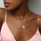 Ann Pearl Tag Necklace