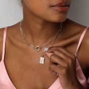 Ann Pearl Tag Necklace