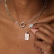 Ann Pearl Tag Necklace