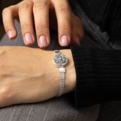 Precious Spot Silhouette Map Bracelet with Milanese Chain [Sterling Silver]