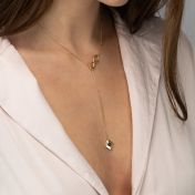 Lariat Infinity Necklace with Nano Bible [18K Gold Plated]