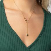 Lariat Infinity Necklace with Nano Bible [18K Gold Vermeil]