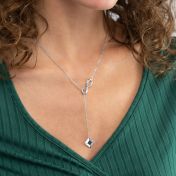 Lariat Infinity Necklace with Nano Bible [Sterling Silver]