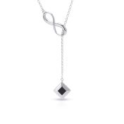 Lariat Infinity Necklace with Nano Bible [Sterling Silver]