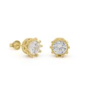 Crown Jewel Stud Earrings [Big]