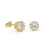 Crown Jewel Stud Earrings [Small]