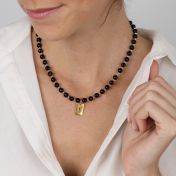 Night Glow Braille Initial Necklace