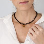 Night Glow Braille Initial Necklace