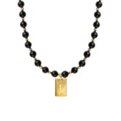 Night Glow Braille Initial Necklace