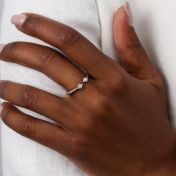 Crystal Reflection Open Ring [Sterling Silver]