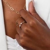 Crystal Reflection Open Ring [Sterling Silver]